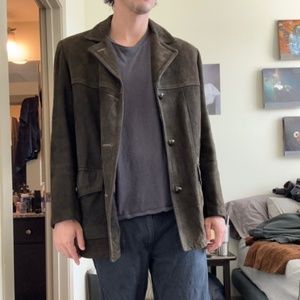 Vintage Dark Brown Suede Jacket